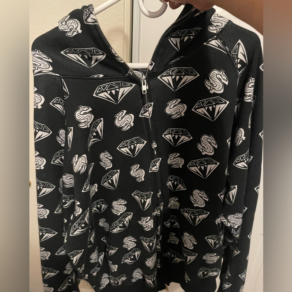 Billionaire boys club money and diamonds full zipup vintage